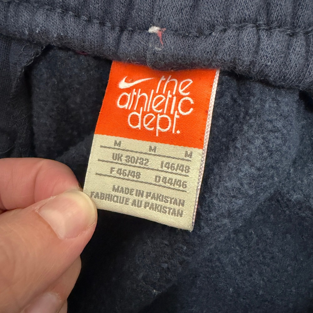 Nike Athletic Dept Sweatpants Mens Medium Navy Blue Fleece Swoosh Logo - Picture 5 of 15